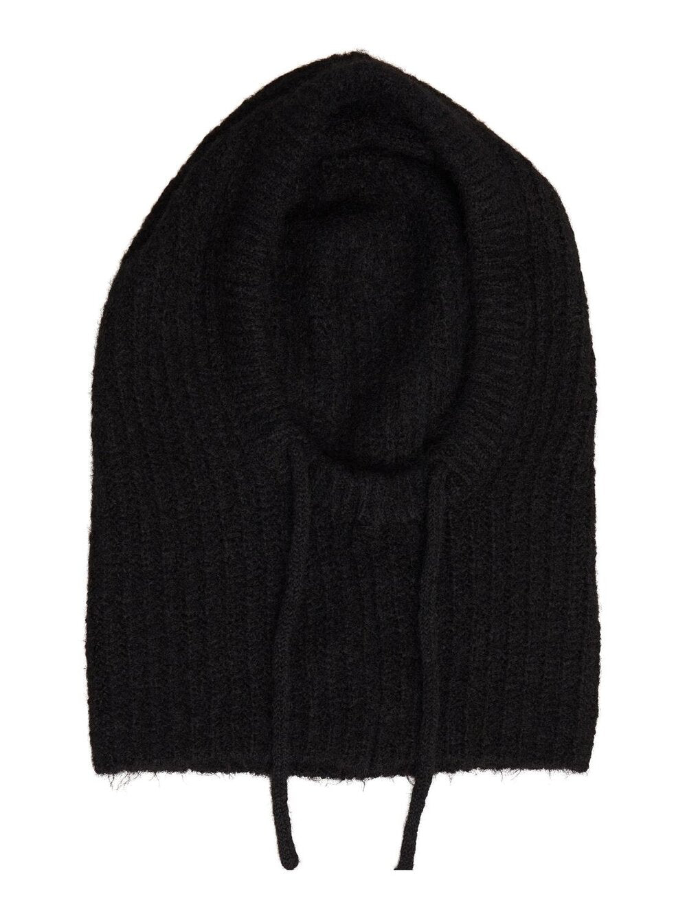 Milu Cable Knit Balaclava - sort